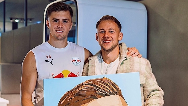 Christopher Bachleitner (right) painted Christoph Baumgartner. (Bild: zVg)