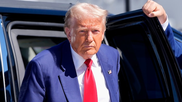 Former President Donald Trump rages against the Democrats and their "left-wing rhetoric" after ...