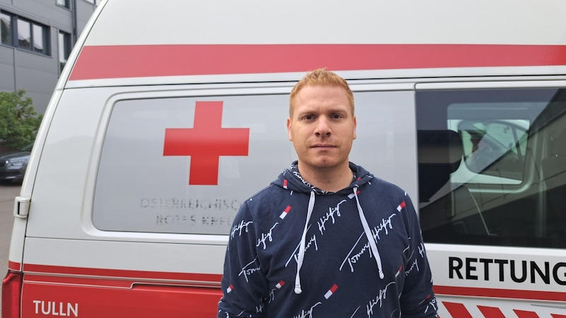 Manuel M. (38) musste mit seiner Frau und den beiden kleinen Kindern vor dem Hochwasser fliehen. (Bild: Lauber)