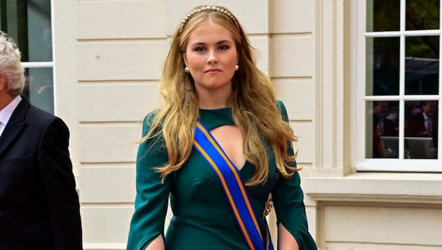 Dutch Crown Princess Amalia looks more confident than ever! (Bild: www.viennareport.at/Phoby NL Beeld/Patrick van Emst/Bruno Press/ABACAPRESS.COM)