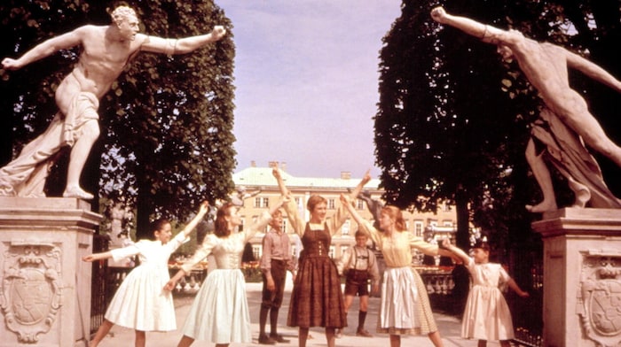 Nicholas Hammond (3rd from left) still enjoys walking through Mirabell Gardens today. The movie ...