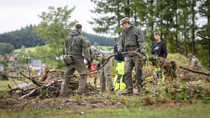 Bundesheer-Soldaten Hochwassereinsatz