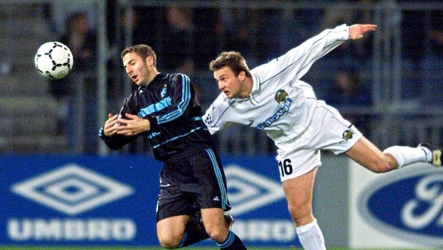 Ferdl Feldhofer bei seinem Startelf-Debüt 1999 gegen Olympique Marseille. (Bild: GEPA/GEPA pictures)