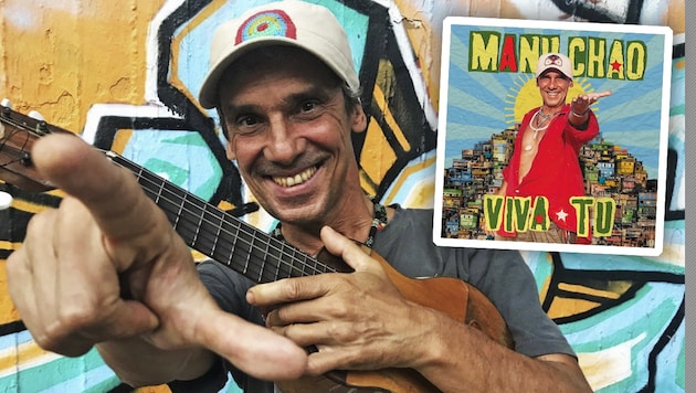 Ein neues Album von Manu Chao – damit hätten so einige Fans wohl nicht mehr gerechnet. (Bild: Krone KREATIV/Because Music (2))