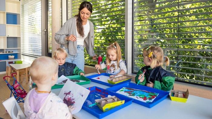 The childcare facility is characterized by a dedicated team. 