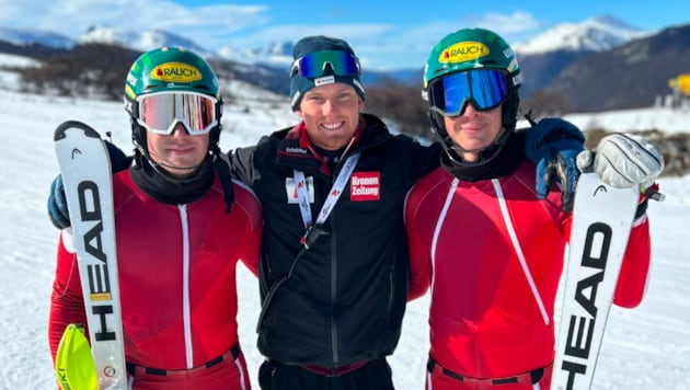 A strong team (from left): Jakob Greber (21), Niklas Skaardal (22), Moritz Zudrell (19). (Bild: Privat)