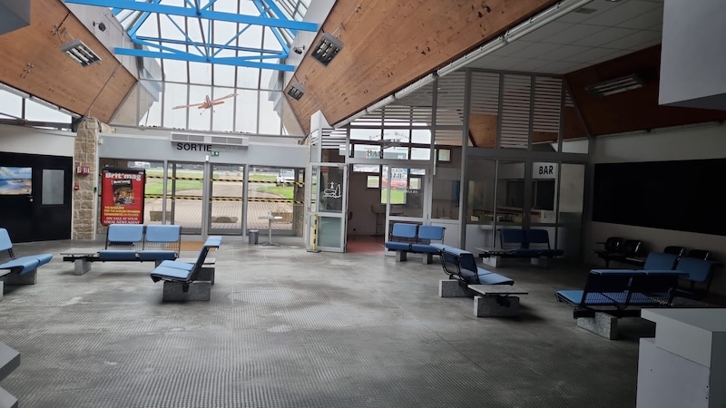 The airport in Saint-Brieuc - not much was going on. (Bild: Georg Kallinger)