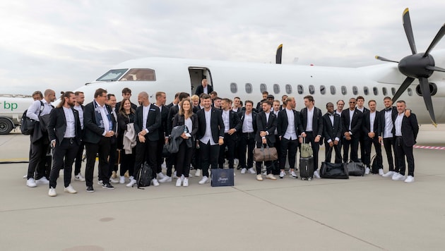 After a delay, Sturm was allowed onto the tarmac and took off. (Bild: GEPA/GEPA pictures)