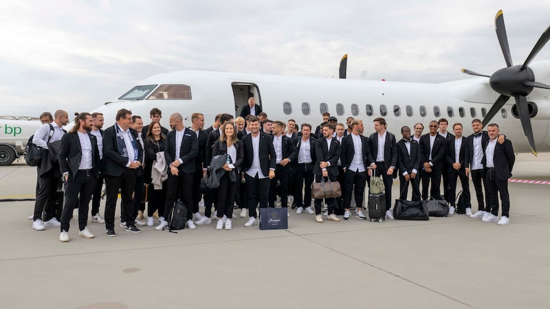 After a delay, Sturm was allowed onto the tarmac and took off. (Bild: GEPA/GEPA pictures)