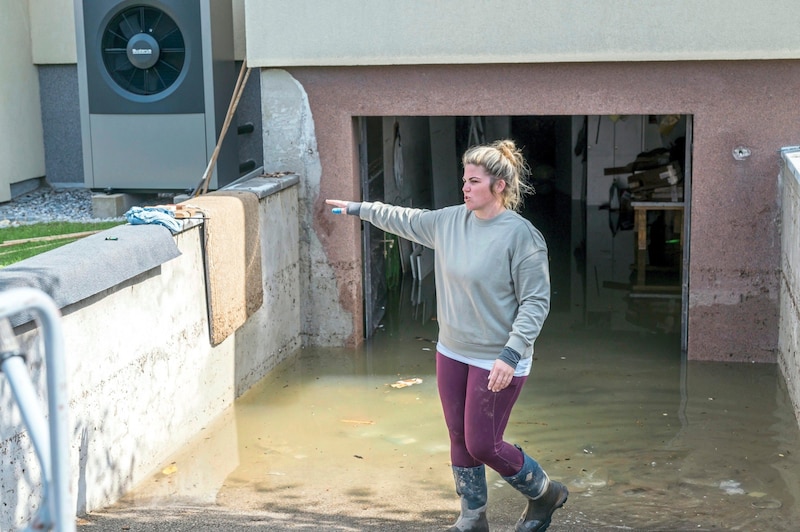 Bewohner in der Eichenbachsiedlung wurden vom Hochwasser schwer getroffen. (Bild: Molnar Attila/Attila Molnar)