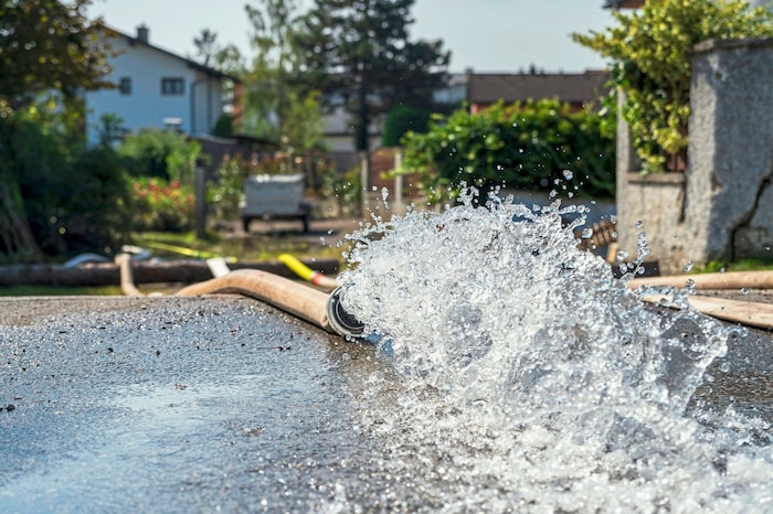 Pumps are being used everywhere to empty cellars.