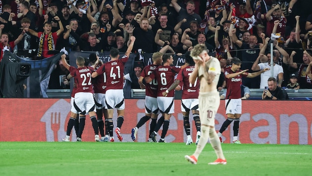 Prague cheered, Salzburg (Clark) had a bad day. (Bild: GEPA/GEPA pictures)