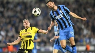 Marcel Sabitzter (l.) gewann mit Dortmund gegen Brügge. (Bild: GEPA/GEPA pictures)