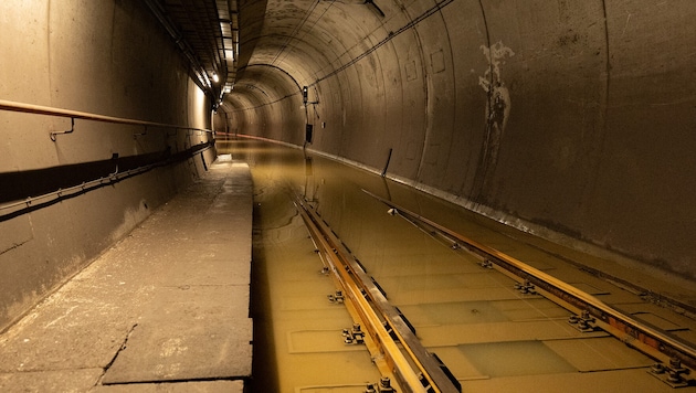 Almost one million liters of water were pumped out of the Vienna subway. (Bild: Wiener Linien / Jakob Schönfeldinger )