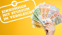 Die „Krone“ zeigt, ab wann Beschäftigte mit abgeschlossenem Studium zur Einkommens-Elite zählen und ab wann Sie über dem Durchschnitt sind. (Bild: Stock Adobe)