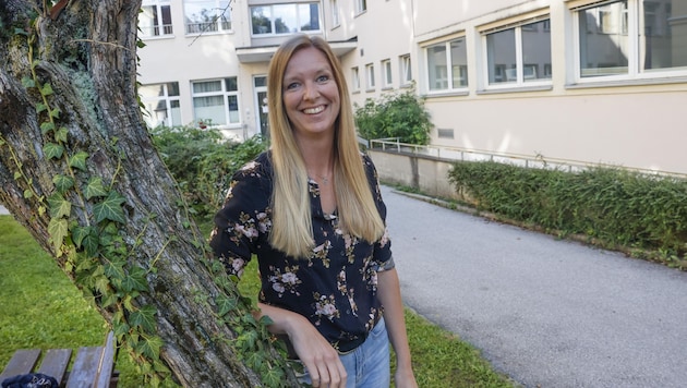 Isabelle Steiner arbeitete 16 Jahre lang im Verkauf. Sie drückt jetzt die Schulbank in den Landeskliniken, um ins Gesundheitswesen umzusteigen. (Bild: Tschepp Markus)