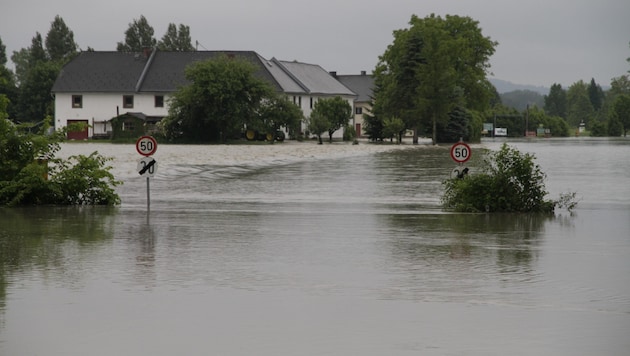 In 2013, the village of Weidet was flooded by the Danube. (Bild: Schütz Markus)