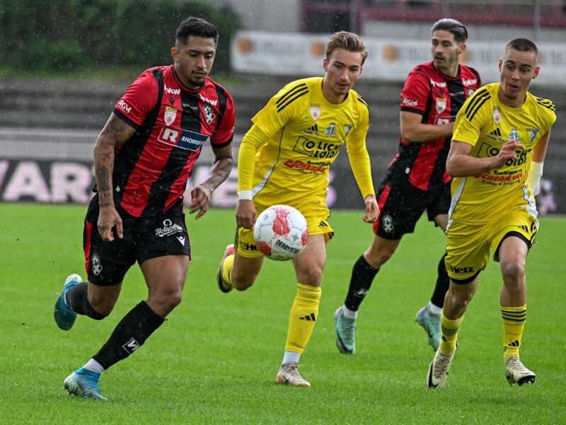 Bregenz will have to do without striker Renan (l.) today. (Bild: GEPA pictures)