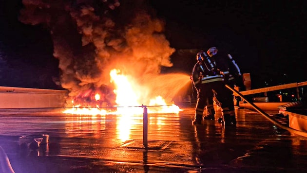 Brandalarm auf einem Firmenareal in Lienz.  (Bild: Philipp Brunner)