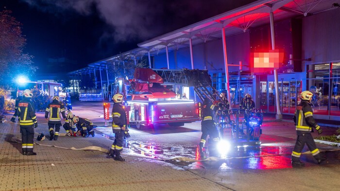 Emergency services fought against the fire.