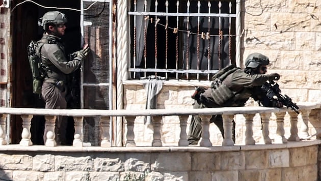 Israelische Soldaten beim Einsatz in Jenin (Bild: AFP)