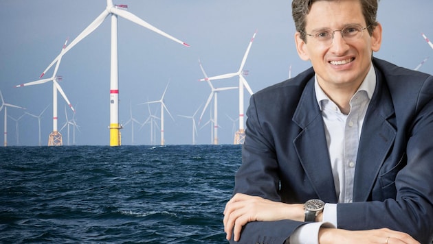 The wind energy industry relies on Miba, here owner F. Peter Mitterbauer. (Bild: Krone KREATIV/Miba, AFP)