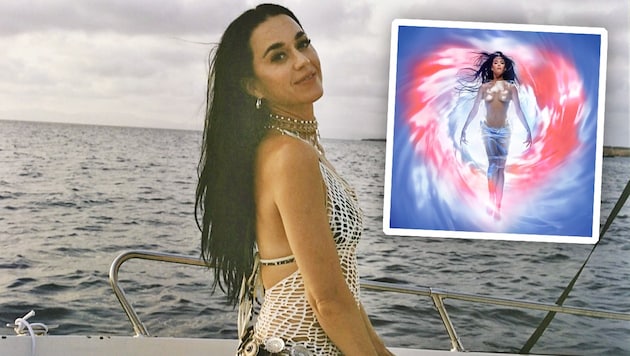 Auf der ewigen Suche nach Liebe in der Vergangenheit steckengeblieben: Katy Perry auf ihrem neuen Album „143“. (Bild: Krone KREATIV/Capitol, Aidan Cullen)