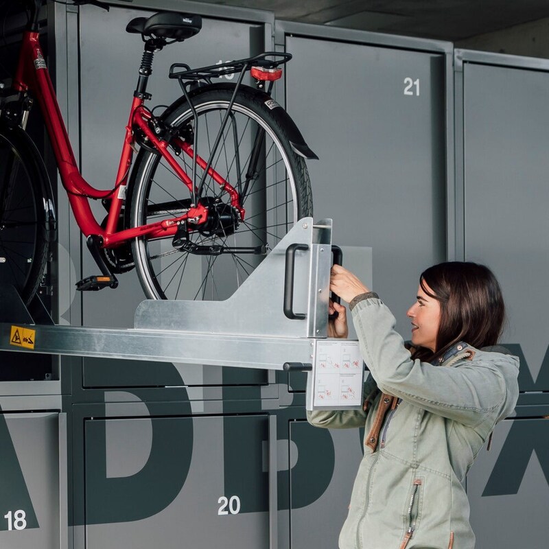  Mit dem Rad zum Bahnhof – leicht gemacht mit einer Radbox (Bild: vmobil)