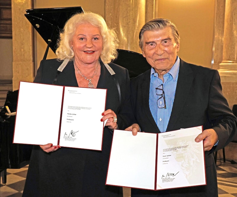 Now official: Professor Marika Lichter and Professor Erich Seitter. (Bild: Bissuti Kristian/KRISTIAN BISSUTI)