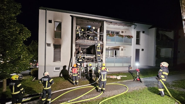 In diesem Haus brach das Feuer aus. (Bild: FF Maria Neustift)