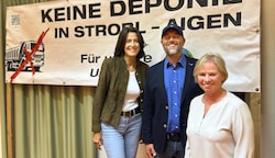 Ursula Piatnik, Othmar Berner und Brigitte Kerbler von Bürgerinitiative hoffen, die Pläne doch noch abwenden zu können. (Bild: Kurt Reitsamer)