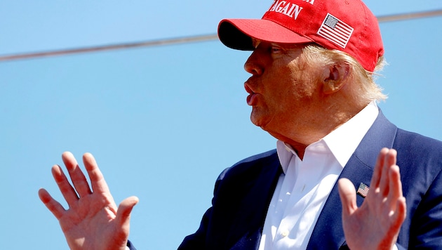 Donald Trump simply wants to continue his election campaign without a TV duel against his rival Kamala Harris. (Bild: APA/Getty Images via AFP/GETTY IMAGES/Anna Moneymaker)