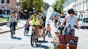 „Kidical Mass“ ist eine für Kinder bewilligte Demonstration. Samstag setzte die Radlobby diese ...