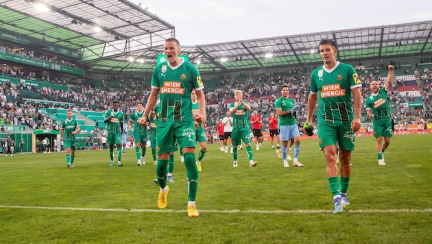 Nenad Cvetkovic and his Rapid players also want to cheer today. (Bild: GEPA pictures)