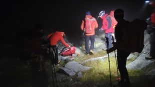 Die Bergretter waren von 19.45 bis 4.30 Uhr im Einsatz.