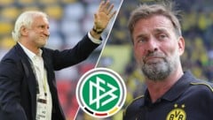 Jürgen Klopp (right) is the DFB's preferred candidate. (Bild: AFP/SID)