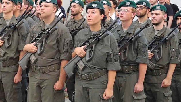 The "voluntary basic military service for women" model was launched last year. The aim is to give women low-threshold access to the armed forces. Alexandra Bohner-Boros has recently taken advantage of this opportunity. (Bild: Reinhard Judt)