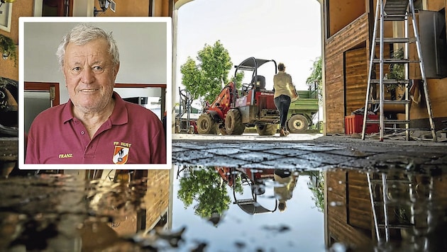 Franz H. feierte kürzlich seinen 75. Geburtstag. Er starb im Flutgebiet. (Bild: Krone KREATIV/Imre Antal, FF Rust)