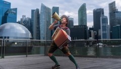 Der Uttendorfer „Jodler Toni“ war auf Geschäftsreise im Stadtstaat Singapur. (Bild: zVg)