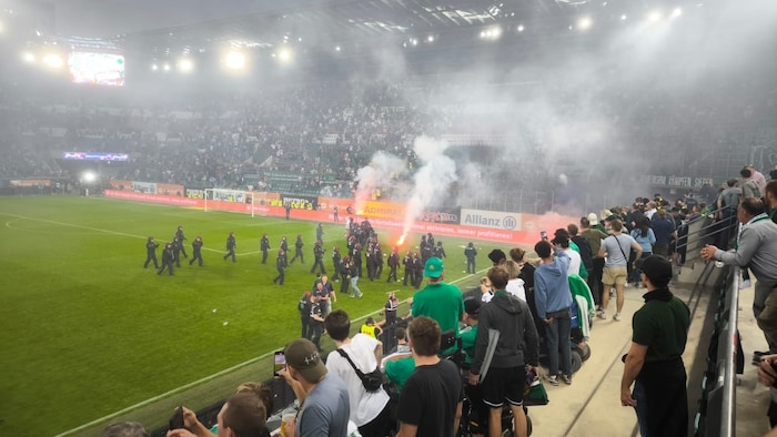 Bad scenes after the derby