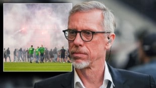 Peter Stöger verurteilte die Derby-Ausschreitungen scharf. (Bild: GEPA/GEPA pictures)