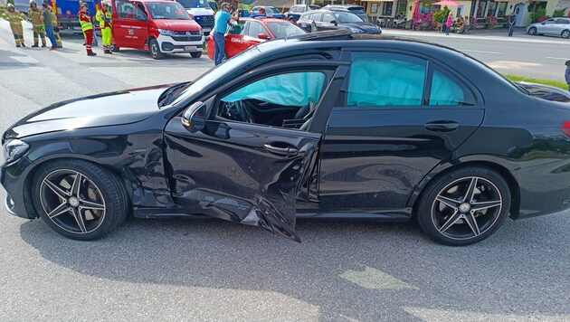 Both drivers were injured in the crash.