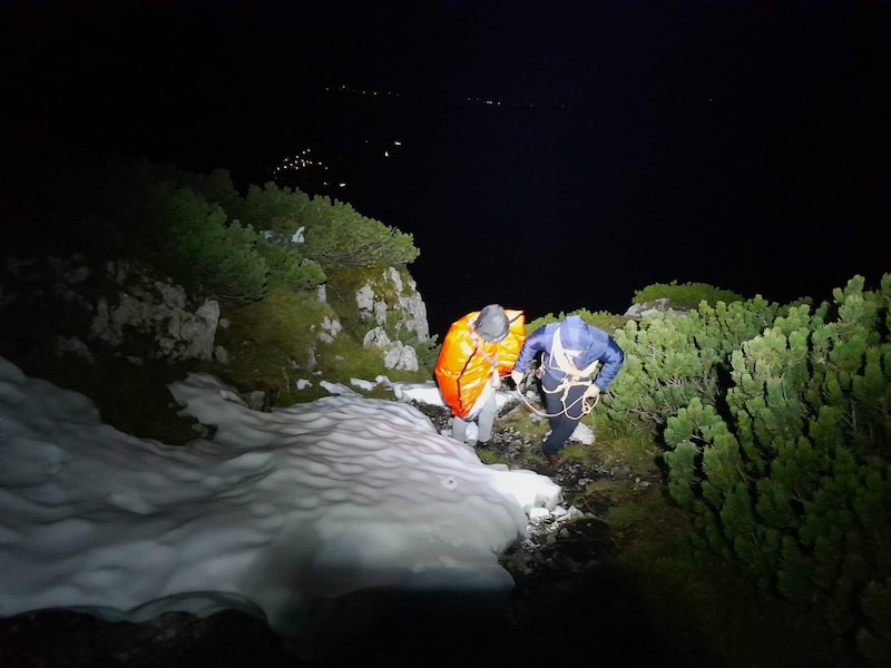 Difficult operation on the Donnerkogel (Bild: Bergrettung)