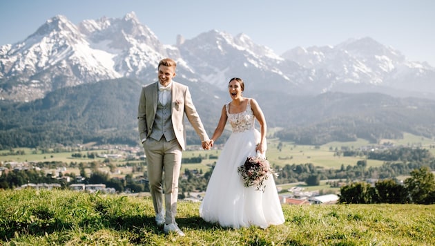 Dream couple: Bernhard Leitinger (left) and his Julia. (Bild: Lisa Staudinger)