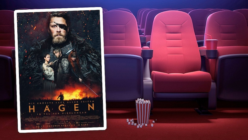 Cinema release of "Hagen - Im Tal der Nibelungen": October 17 (Bild: Krone KREATIV/© 2024 Constantin Film Verleih; stock.adobe.com)