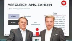 Sorge um Niederösterreich: Wirtschaftskammerpräsident Wolfgang Ecker und Wirtschaftsbund-Direktor Harald Servus schlagen Alarm.  (Bild: Wirtschaftsbund Niederösterreich)