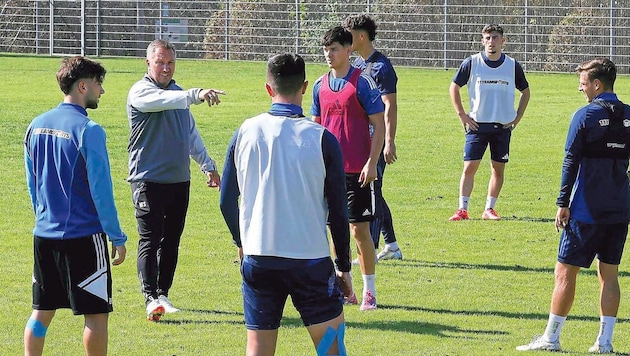 Manfred Schmid leitete Montag das erste Training in Hartberg.  (Bild: GEPA/GEPA pictures)