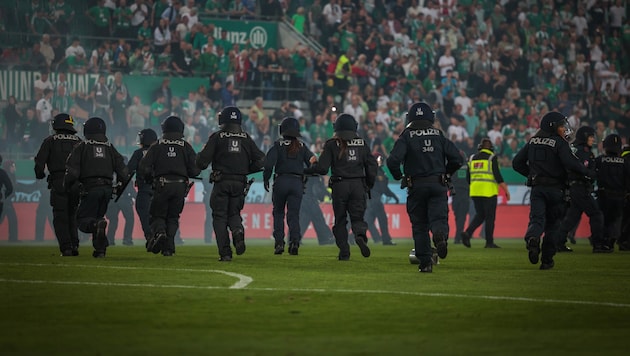 Einmal mehr kam es Sonntag zu schlimmen Ausschreitungen beim Wiener Derby. (Bild: GEPA)