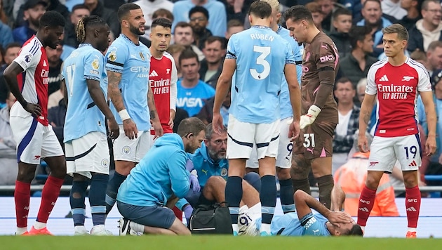 Rodri is facing the end of the season. (Bild: AP)