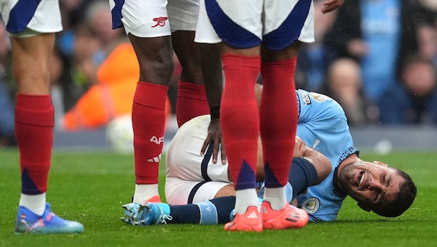 Bitter: Rodri suffered a torn cruciate ligament. (Bild: AP/PA Wire)